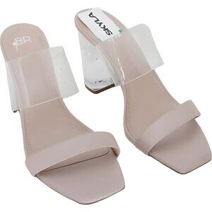 Bp Nude Block Heel Slide Sandals for Women - Size 11